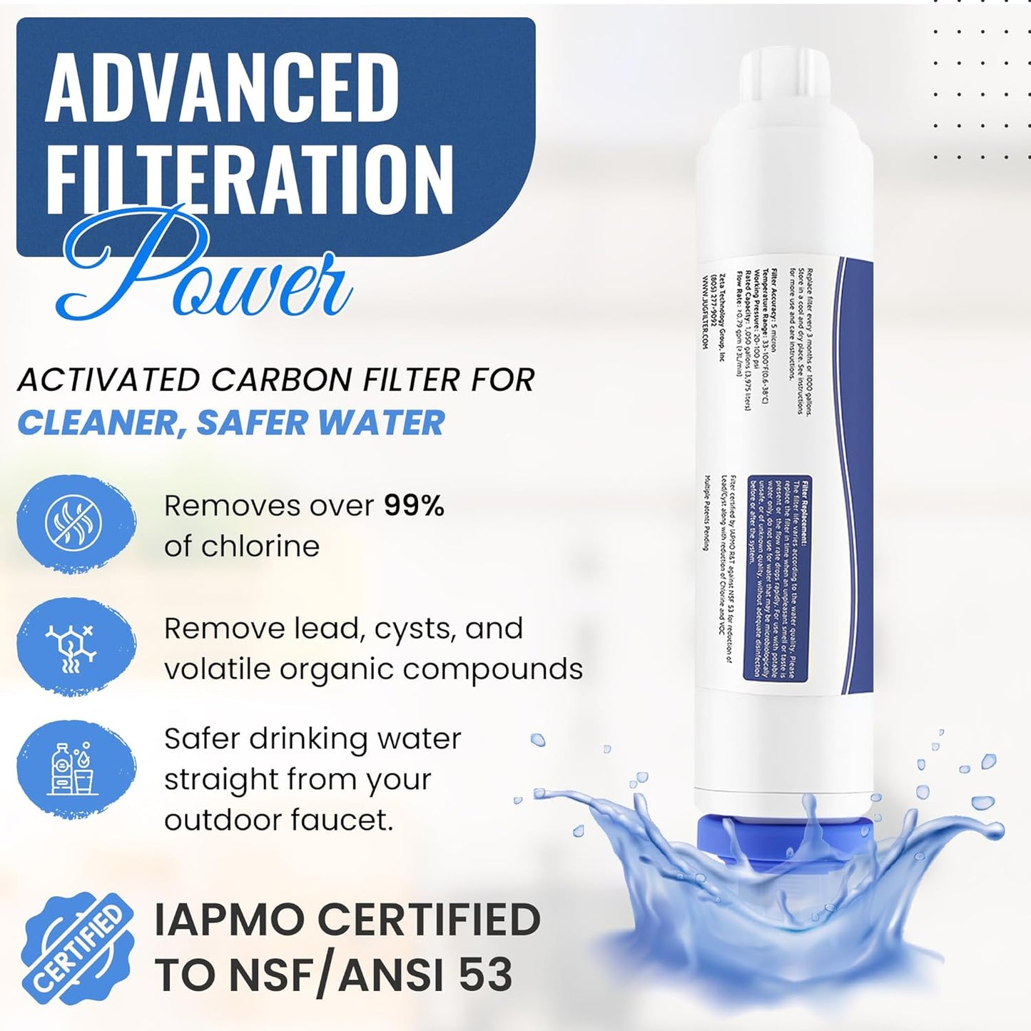 Outdoor Garden Hose Water Filter