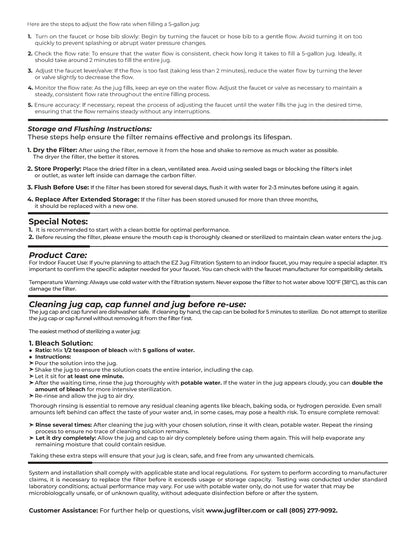 EZ Jug Filtration Kit with Indoor Adapter