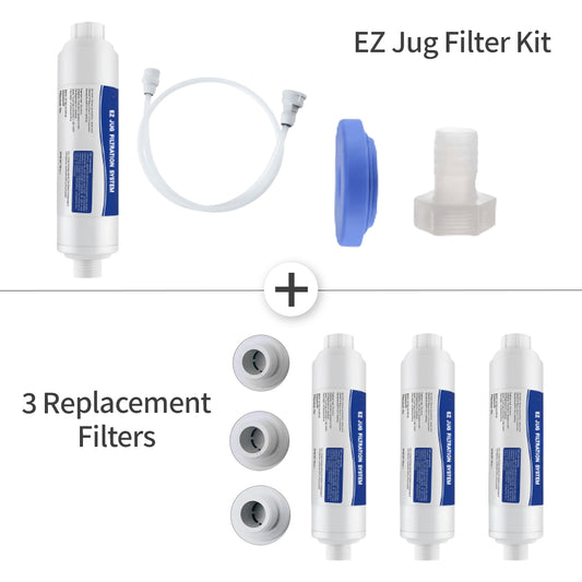EZ Jug™ Garden Hose Filtration System + 3 Replacement Filters Bundle